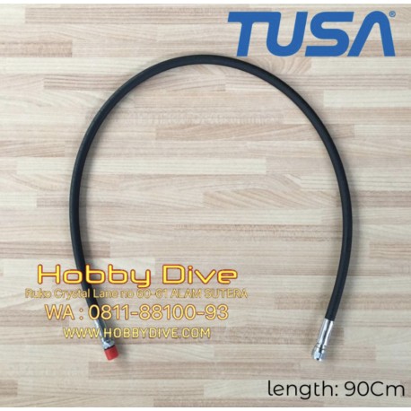 Tusa High Pressure Hose For Gauge HPU-040 BK - Scuba Diving