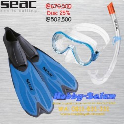 SEAC Snorkeling Set Tris Spinta Mix Blue - Scuba Diving Alat Diving