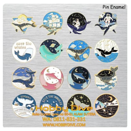 Whale Pin Enamel - Brooch - Badge Ocean Animal HD-425