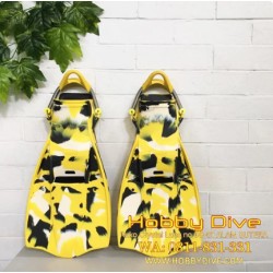 Aquatec Fin Camo Yellow Technical Fin - Scuba Diving