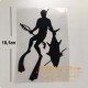 [HD-328] Cutting Sticker Free Dive Spear Fishing White