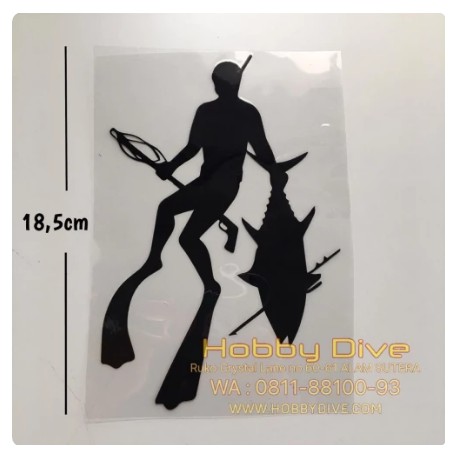 [HD-328] Cutting Sticker Free Dive Spear Fishing White