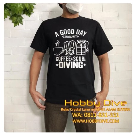 Diving T Shirt Coffee and Scuba Diving T-Shirt HD-566
