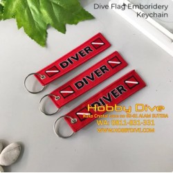 Diver Dive Flag Emboridery Keychain Scuba Diving Accessories HD-218