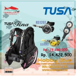 Tusa BCD Tina Package with Regulator + Octopus + Gauge