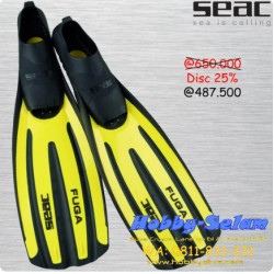 SEAC Fins Full Foot Fuga Giallo - Scuba Diving Alat Snorkeling