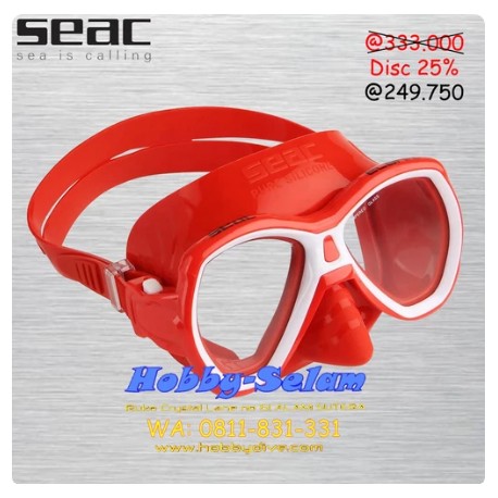 SEAC Mask Maschera Elba MD S/R Rosso - Scuba Diving Alat Diving