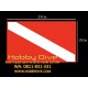 Dive Flag Sticker Waterproof Scuba Diving HD-515 25*15cm