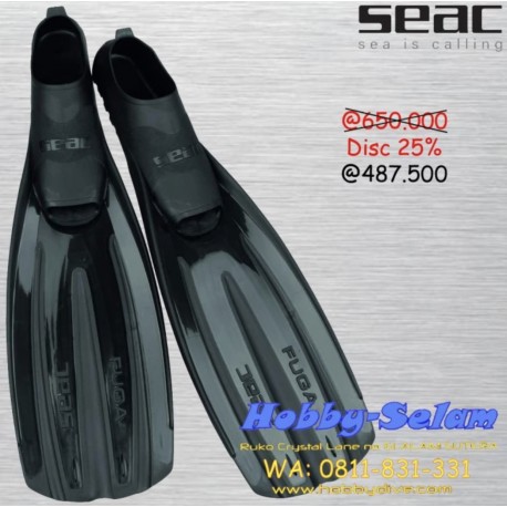 SEAC Fins Full Foot Fuga Nero - Scuba Diving Alat Snorkeling
