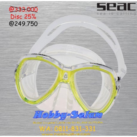 SEAC Mask Maschera Elba S/KL Giallo - Scuba Diving Alat Diving