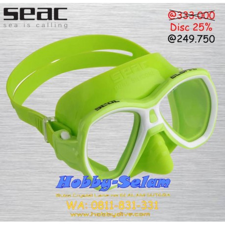 SEAC Mask Maschera Elba MD S/GR Verde - Scuba Diving Alat Diving